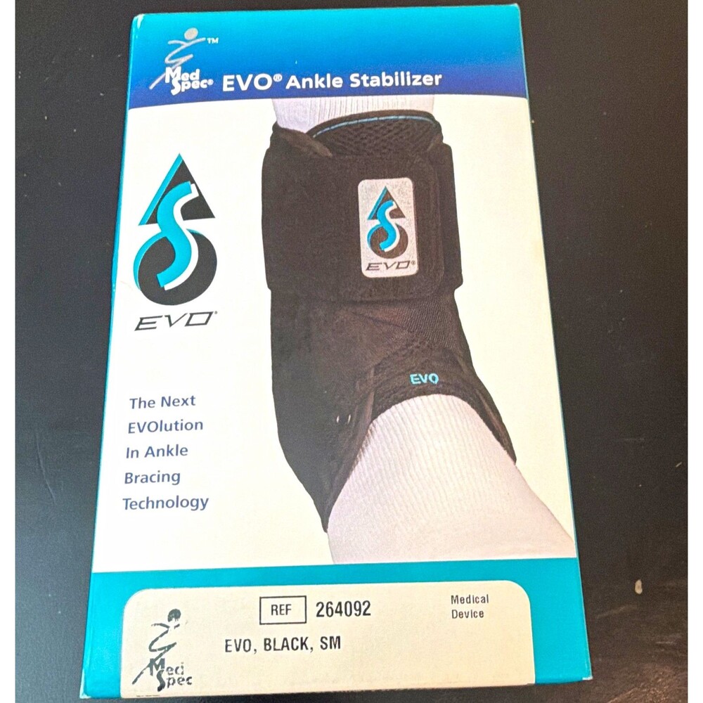 Med Spec EVO Ankle Stabilizer Brace Black SM, Ankle Support & Stabilization